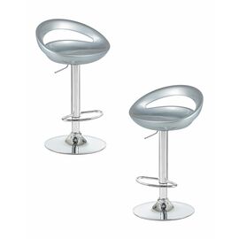 Набор 2 шт Стул барный DOBRIN DISCO, серебряный, Вариант: серебряный | Интернет магазин мебели и декора LifeDekor