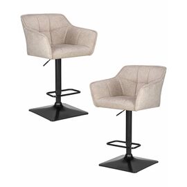 Набор 2 шт Стул барный DOBRIN RALF, бежевый твид (LEO26), Вариант: бежевый твид (LEO26) | Интернет магазин мебели и декора LifeDekor