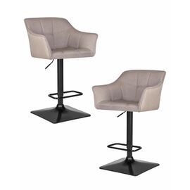 Набор 2 шт Стул барный DOBRIN RALF, светло-серый (LAR-106D-25), Вариант: светло-серый (LAR-106D-25) | Интернет магазин мебели и декора LifeDekor