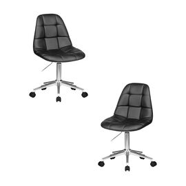 Набор 2 шт Офисное кресло для персонала DOBRIN MONTY, чёрный, Вариант: чёрный | Интернет магазин мебели и декора LifeDekor