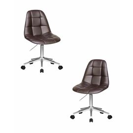 Набор 2 шт Офисное кресло для персонала DOBRIN MONTY, коричневый, Вариант: коричневый | Интернет магазин мебели и декора LifeDekor