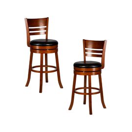 Набор 2 шт Вращающийся полубарный стул DOBRIN WILLIAM COUNTER, шоколад, черный, Вариант: шоколад, чёрный | Интернет магазин мебели и декора LifeDekor