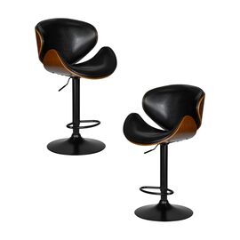 Набор 2 шт Стул барный DOBRIN JACK BLACK, цвет черный глянец PU ABD 002, Вариант: цвет черный глянец PU ABD 002 | Интернет магазин мебели и декора LifeDekor