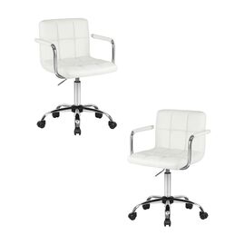 Набор 2 шт Офисное кресло для персонала DOBRIN TERRY, белый, Вариант: белый | Интернет магазин мебели и декора LifeDekor