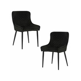 Набор 2 шт Стул обеденный DOBRIN RICHARD, черные матовые ножки, черный велюр (V108-77), Вариант: черные матовые ножки, черный велюр (V108-77) | Интернет магазин мебели и декора LifeDekor