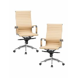 Набор 2 шт Офисное кресло для руководителей DOBRIN CLARK, бежевый, Вариант: бежевый | Интернет магазин мебели и декора LifeDekor