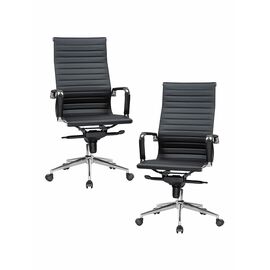 Набор 2 шт Офисное кресло для руководителей DOBRIN CLARK, чёрный, Вариант: чёрный | Интернет магазин мебели и декора LifeDekor