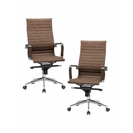 Набор 2 шт Офисное кресло для руководителей DOBRIN CLARK, коричневый лофт №320, Вариант: коричневый лофт №320 | Интернет магазин мебели и декора LifeDekor
