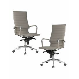 Набор 2 шт Офисное кресло для руководителей DOBRIN CLARK, серый, Вариант: серый | Интернет магазин мебели и декора LifeDekor