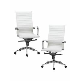 Набор 2 шт Офисное кресло для руководителей DOBRIN CLARK, белый, Вариант: белый | Интернет магазин мебели и декора LifeDekor