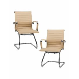 Набор 2 шт Офисное кресло для посетителей DOBRIN CODY, бежевый, Вариант: бежевый | Интернет магазин мебели и декора LifeDekor