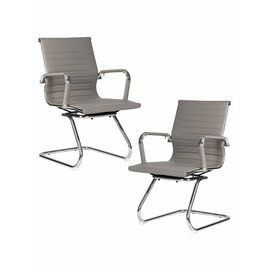 Набор 2 шт Офисное кресло для посетителей DOBRIN CODY, серый, Вариант: серый | Интернет магазин мебели и декора LifeDekor
