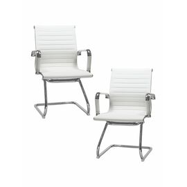 Набор 2 шт Офисное кресло для посетителей DOBRIN CODY, белый, Вариант: белый | Интернет магазин мебели и декора LifeDekor