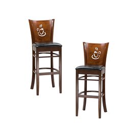 Набор 2 шт Стул барный DOBRIN JERRY BAR, шоколад, чёрный, Вариант: шоколад, чёрный | Интернет магазин мебели и декора LifeDekor