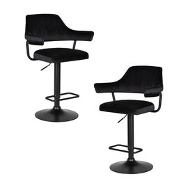 Набор 2 шт Стул барный DOBRIN CHARLY BLACK, черный велюр (MJ9-101), Вариант: черный велюр (MJ9-101) | Интернет магазин мебели и декора LifeDekor