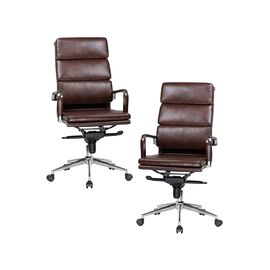 Набор 2 шт Офисное кресло для руководителей DOBRIN ARNOLD, коричневый, Вариант: коричневый | Интернет магазин мебели и декора LifeDekor