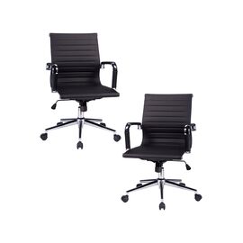 Набор 2 шт Офисное кресло для руководителей DOBRIN CLAYTON, чёрный, Вариант: чёрный | Интернет магазин мебели и декора LifeDekor