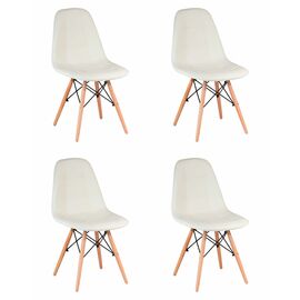 Набор 4 шт Стул обеденный DOBRIN BENNET, ножки светлый бук, кремовый, Вариант: ножки светлый бук, кремовый | Интернет магазин мебели и декора LifeDekor