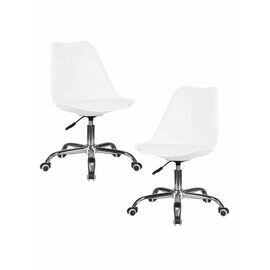 Набор 2 шт Офисное кресло для персонала DOBRIN MICKEY, белый, Вариант: белый | Интернет магазин мебели и декора LifeDekor