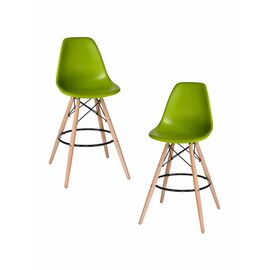Набор 2 шт Стул барный DOBRIN DSW BAR, ножки светлый бук, цвет сиденья салатовый (G-08), Вариант: ножки светлый бук, цвет сиденья салатовый (G-08) | Интернет магазин мебели и декора LifeDekor