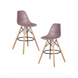 Набор 2 шт Стул барный DOBRIN DSW BAR, ножки светлый бук, цвет сиреневый (P-04), Вариант: ножки светлый бук, цвет сиреневый (P-04) | Интернет магазин мебели и декора LifeDekor