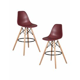 Набор 2 шт Стул барный DOBRIN DSW BAR, ножки светлый бук, цвет сливовый (R-13), Вариант: ножки светлый бук, цвет сливовый (R-13) | Интернет магазин мебели и декора LifeDekor