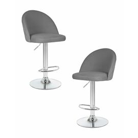 Набор 2 шт Стул барный DOBRIN MILANA, серый велюр (MJ9-75), Вариант: серый велюр (MJ9-75) | Интернет магазин мебели и декора LifeDekor