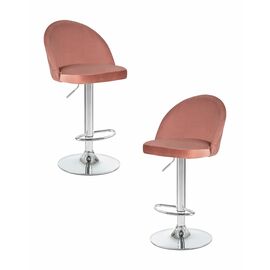 Набор 2 шт Стул барный DOBRIN MILANA, пудрово-розовый велюр (MJ9-32), Вариант: пудрово-розовый велюр (MJ9-32) | Интернет магазин мебели и декора LifeDekor