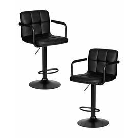 Набор 2 шт Стул барный DOBRIN KRUGER ARM BLACK, черный, Вариант: чёрный | Интернет магазин мебели и декора LifeDekor