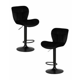 Набор 2 шт Стул барный DOBRIN BARNY BLACK, черный велюр (MJ9-101), Вариант: черный велюр (MJ9-101) | Интернет магазин мебели и декора LifeDekor
