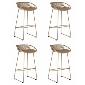 Набор 4 шт Стул барный DOBRIN FRANK, бежевый, Вариант: бежевый | Интернет магазин мебели и декора LifeDekor