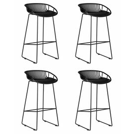 Набор 4 шт Стул барный DOBRIN FRANK, черный, Вариант: чёрный | Интернет магазин мебели и декора LifeDekor