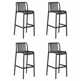 Набор 4 шт Стул барный DOBRIN CHLOE BAR, темно-серый, Вариант: темно-серый | Интернет магазин мебели и декора LifeDekor