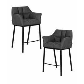 Набор 2 шт Стул барный DOBRIN LUCAS COUNTER, серая ткань (F-22), Вариант: серая ткань (F-22) | Интернет магазин мебели и декора LifeDekor