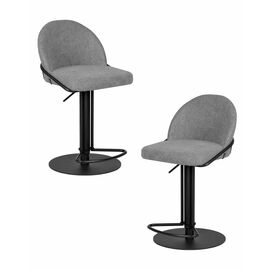 Набор 2 шт Стул барный DOBRIN OLIVER, серая ткань (FLY1347-17), Вариант: серая ткань (FLY1347-17) | Интернет магазин мебели и декора LifeDekor