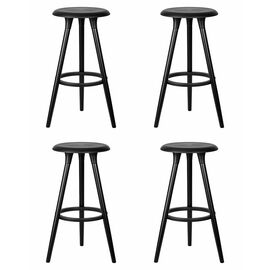 Набор 4 шт Стул барный DOBRIN ROYCE BLACK, чёрный (B-03), Вариант: чёрный (B-03) | Интернет магазин мебели и декора LifeDekor