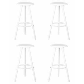 Набор 4 шт Табурет барный DOBRIN ROYCE WHITE, белый (W-02), Вариант: белый (W-02) | Интернет магазин мебели и декора LifeDekor