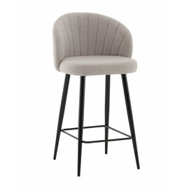 Стул полубарный Ханнингем букле светло-серый | Интернет магазин мебели и декора LifeDekor