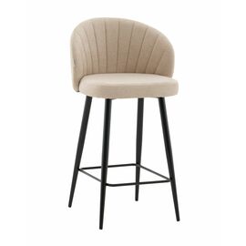 Стул полубарный Ханнингем велюр бежевый | Интернет магазин мебели и декора LifeDekor