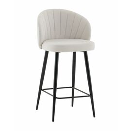 Стул полубарный Ханнингем велюр жемчужный | Интернет магазин мебели и декора LifeDekor
