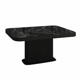 Стол прямоугольный раскладной Denver (200+40), керамика глянцевая, опора дерево | Интернет магазин мебели и декора LifeDekor