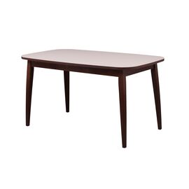 Стол Турин, Стекло, Орех темный/Бежевый матовый | Интернет магазин мебели и декора LifeDekor