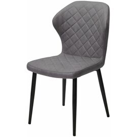 Стул МОНРО, цвет CYPRUS-13 темно-серый, искусственная замша / черный каркас М-City | Интернет магазин мебели и декора LifeDekor