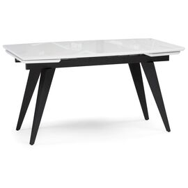 Стол стеклянный Элис 140(200)х80 белый / черный | Интернет магазин мебели и декора LifeDekor