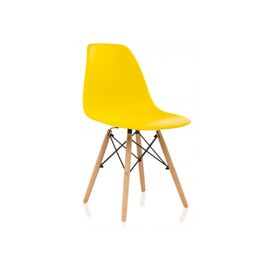 Стул деревянный Eames PC-015 yellow | Интернет магазин мебели и декора LifeDekor