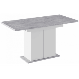 Стол деревянный Carla белый / цемент светлый | Интернет магазин мебели и декора LifeDekor