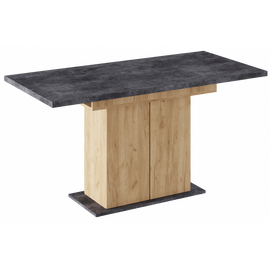 Стол деревянный Carla крафт золотой / цемент темный | Интернет магазин мебели и декора LifeDekor