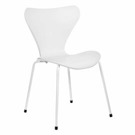 Стул Seven Style белый с белыми ножками | Интернет магазин мебели и декора LifeDekor