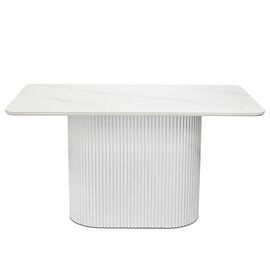 Стол Festa 140x85x77см, керамогранит белый мрамор | Интернет магазин мебели и декора LifeDekor