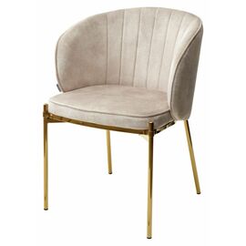 Стул DIANA UF912-11B античный бежевый, велюр / золотой каркас М-City | Интернет магазин мебели и декора LifeDekor